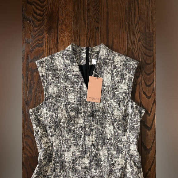 M.M. LAFLEUR Women’s 10 The Aditi Dress in Crackle Black/White -Knee Length- NWT - Picture 4 of 13